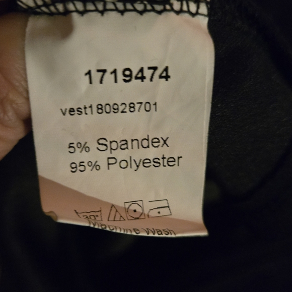 Women's Black Thin Strap Sheer Tank with Lace Size S - Picture 7 of 7